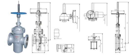 平闆閘(zhá)閥産品結構(gou)圖