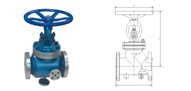 BJ41型(xing)保溫閘閥(fa)産品結構(gòu)圖