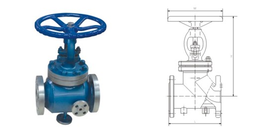 BJ41型保溫閘閥(fá)産品結構圖