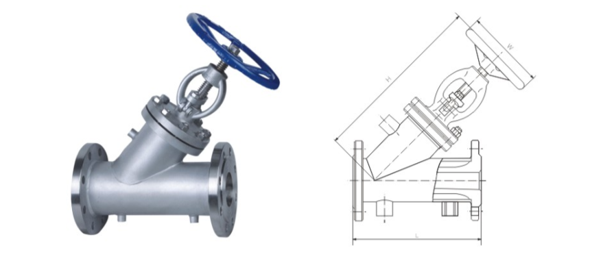 BJ45型(xing)保溫截止(zhi)閥産品結(jie)構圖