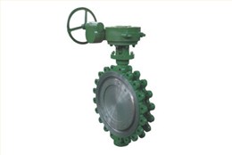 美标三偏(pian)心蝸輪蝸杆傳動(dòng)凸耳對夾式蝶閥(fa)