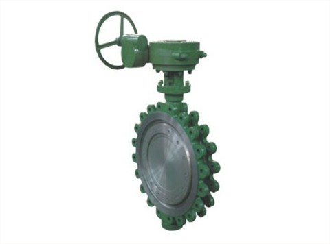 美标(biao)三偏心蝸輪蝸(wo)杆傳動凸耳對(dui)夾式蝶閥