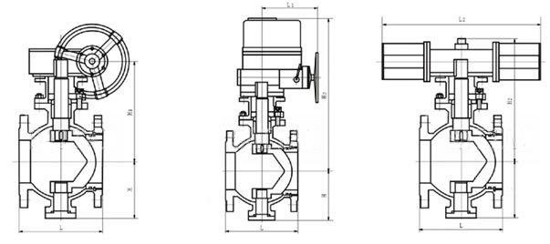 V型球閥結(jie)構圖