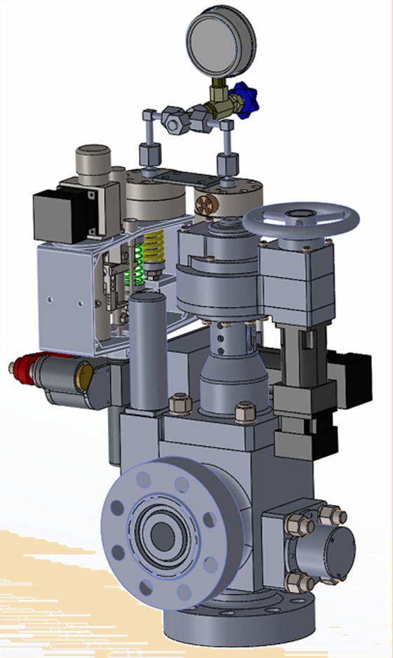 氣(qì)井遠程控壓急(ji)斷裝置三維圖(tú)示 氣井遠程控(kòng)壓急斷裝置三(san)維圖示