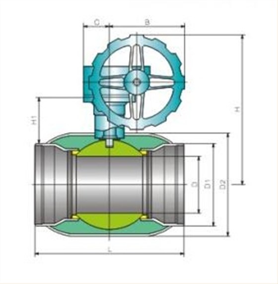 供熱全焊接(jie)球閥1-産品結構圖(tú) 供熱全焊接球閥(fá)1-産品結構圖